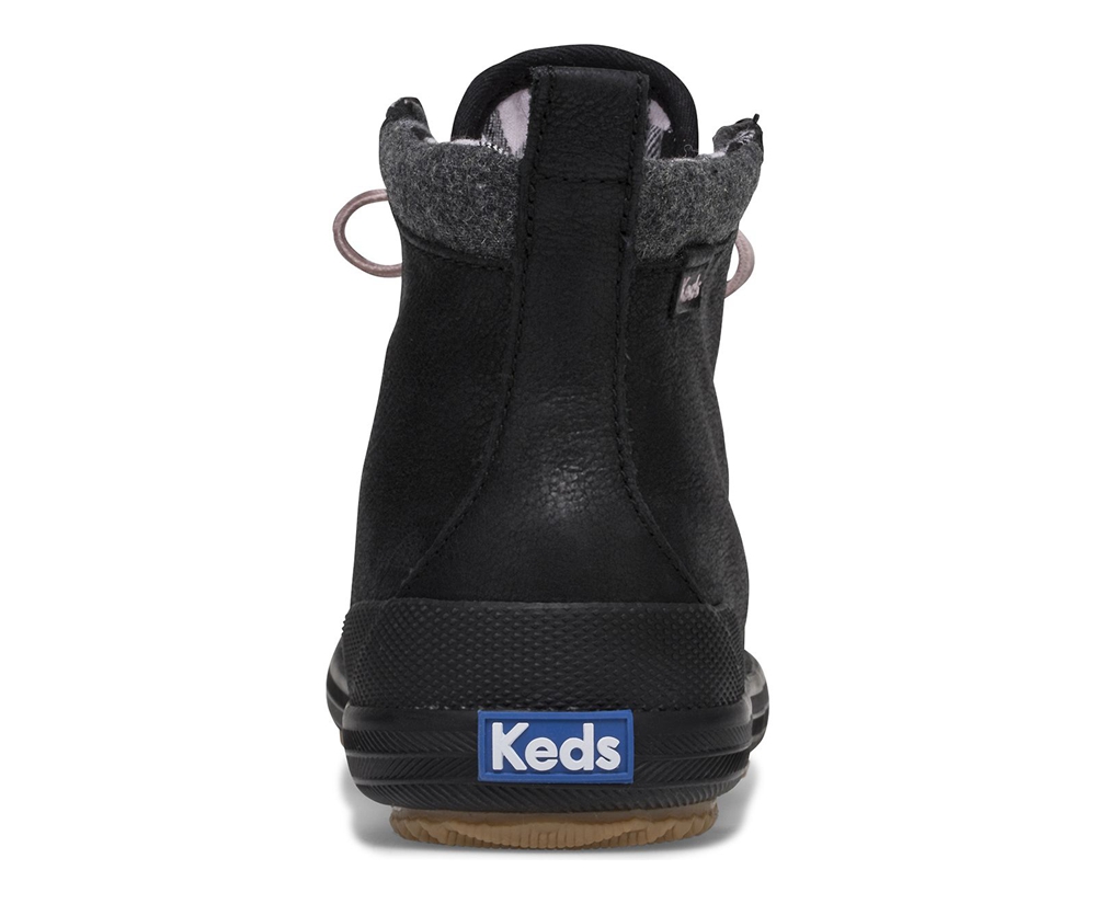 Keds Stiefel Damen Schwarz - Scout Water-Resistant Leder W/ Thinsulate™ - DRM-240918